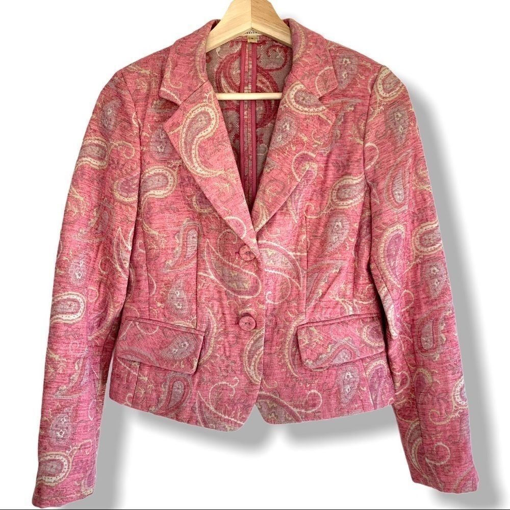 Della Spiga (weekend) Paisley Print Button Blazer